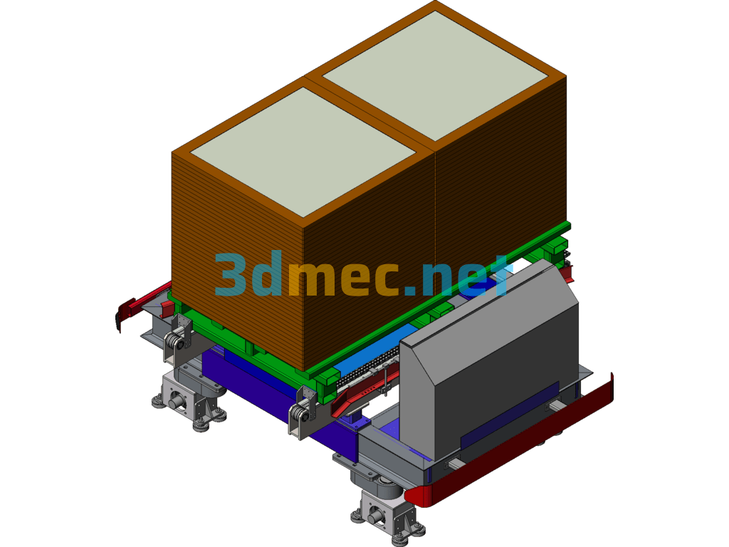 Smart Warehouse Circular Shuttle - 3D Model SolidWorks Free Download