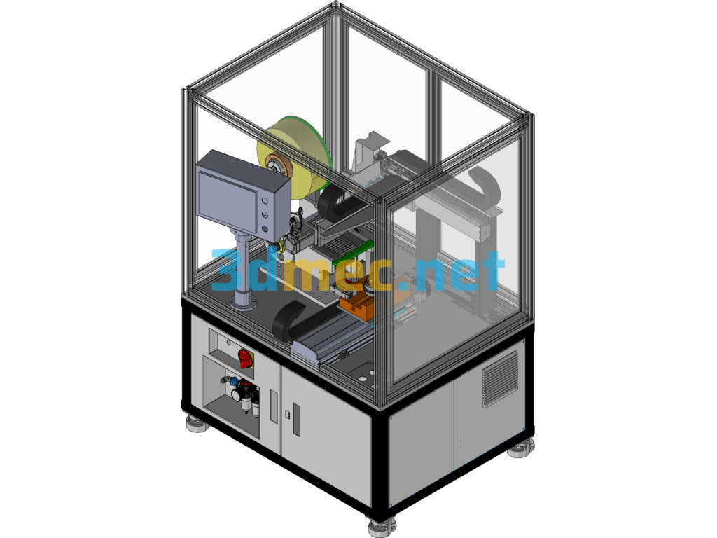 Automatic Labeling Machine - 3D Model Exported Free Download