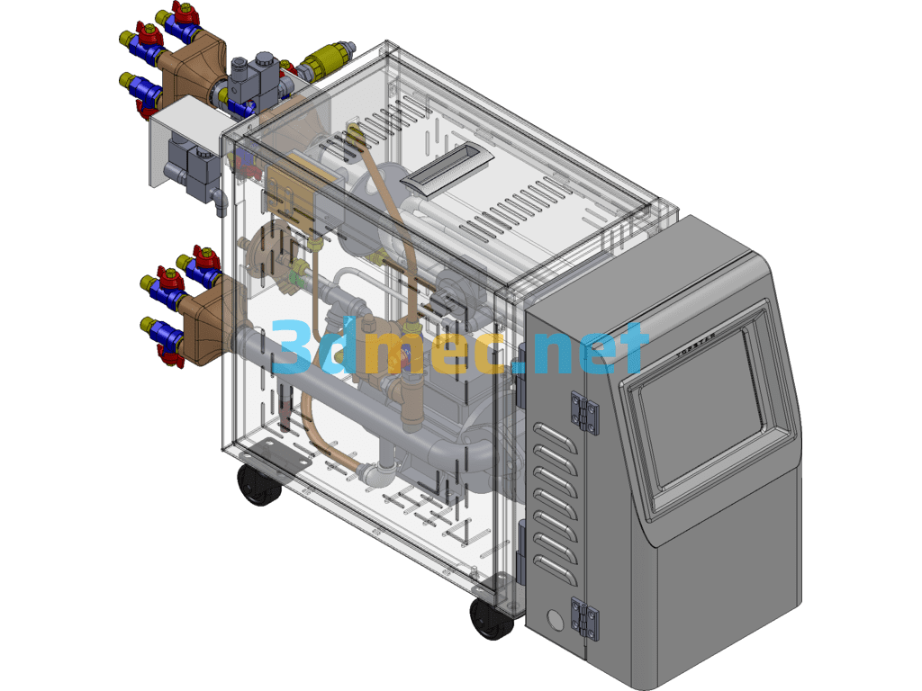 120° Mold Temperature Controller (Mold Auxiliary Machine) - 3D Model SolidWorks Free Download