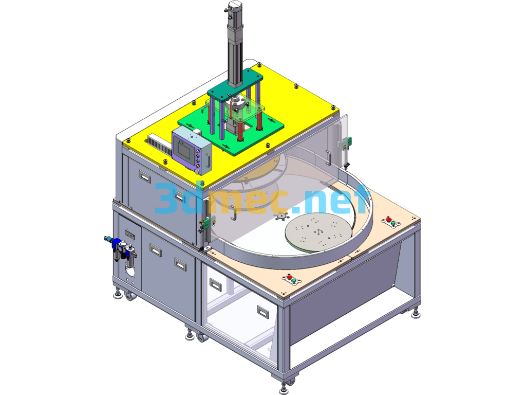 Dual-Station Automatic Grinding Machine Has Been Produced Including BOM, DFM - 3D Model SolidWorks Free Download