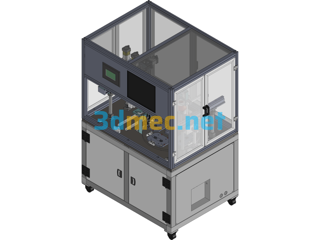 Screen Magnet Assembly Testing Equipment (Including DFM, BOM) - 3D Model SolidWorks Free Download