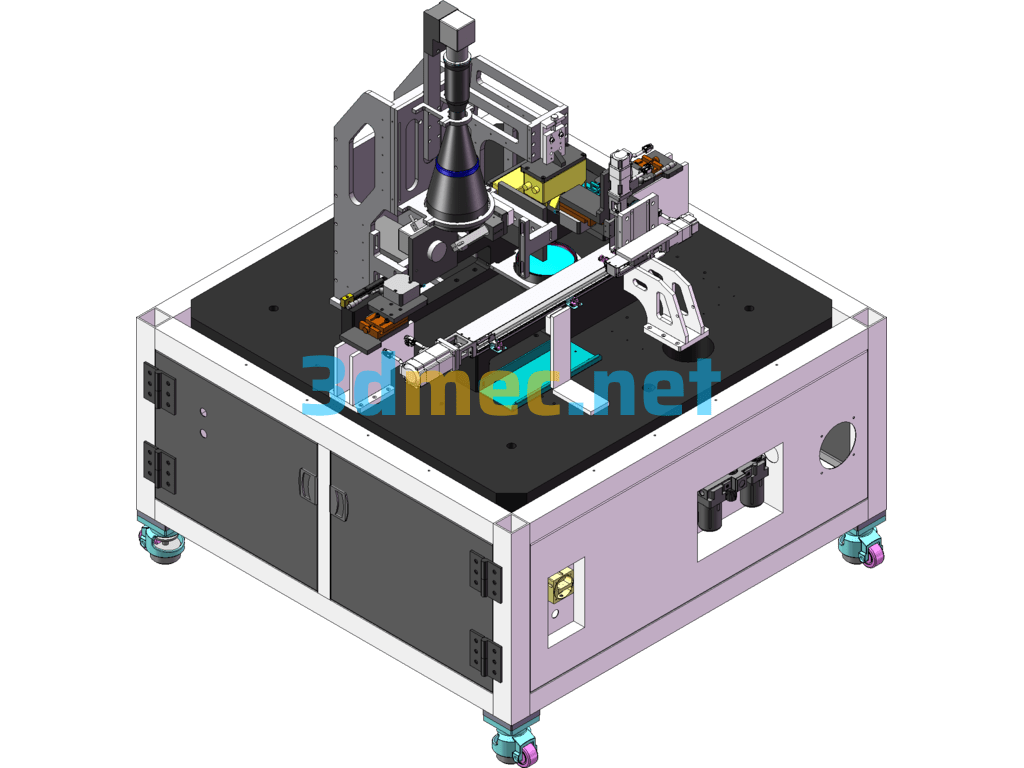 Mobile Phone Appearance And Size Testing Equipment (Including DFM, BOM) - 3D Model SolidWorks Free Download