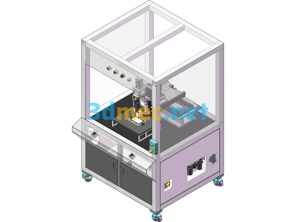 Screen Flatness And Scratch Inspection Machine (Including DFM) - 3D Model SolidWorks Free Download