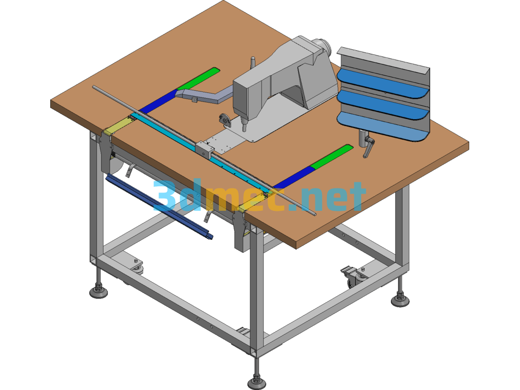 Collar Conveyor Clothing Machinery - 3D Model Exported Free Download