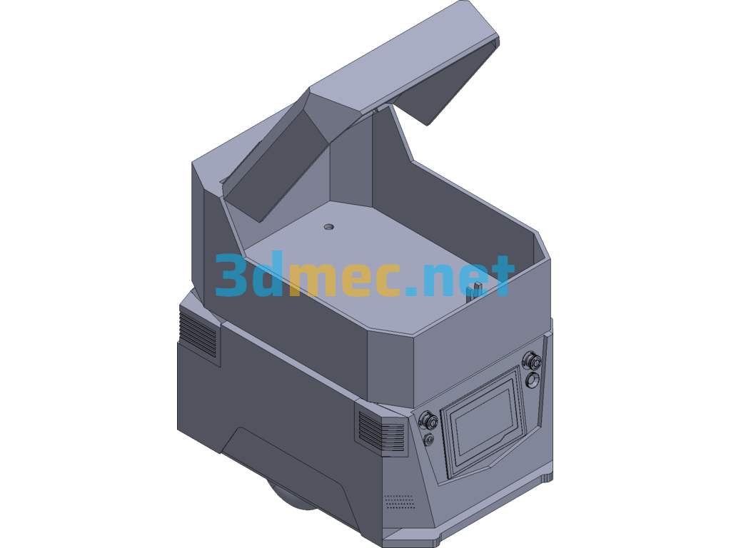 Warehousing Logistics AGV Automatic Guided Transport Vehicle - 3D Model ProE Creo.Elements Creo.Parametric Free Download