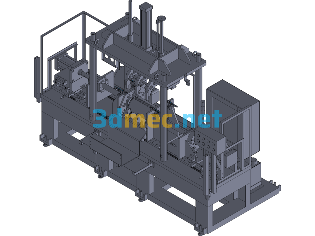 Automobile Muffler Body Forming Machine - 3D Model Exported Free Download