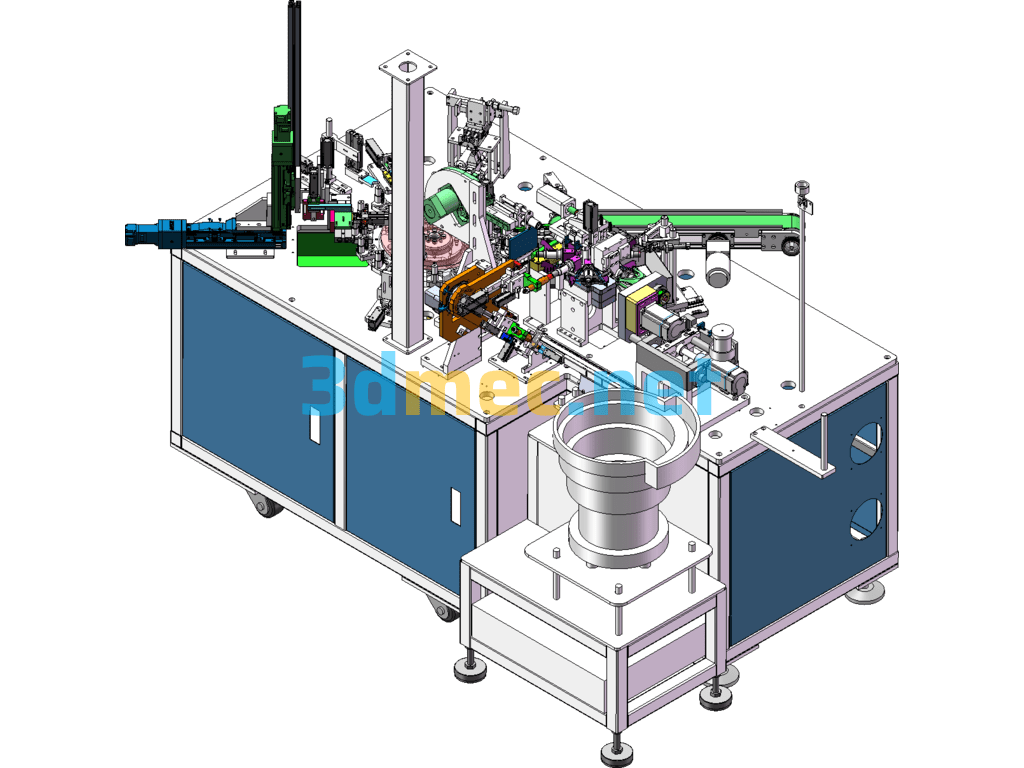 14.28 Paper Tube Voice Coil Winding Machine (Paper Loading, Winding, Tinning) - 3D Model SolidWorks Free Download