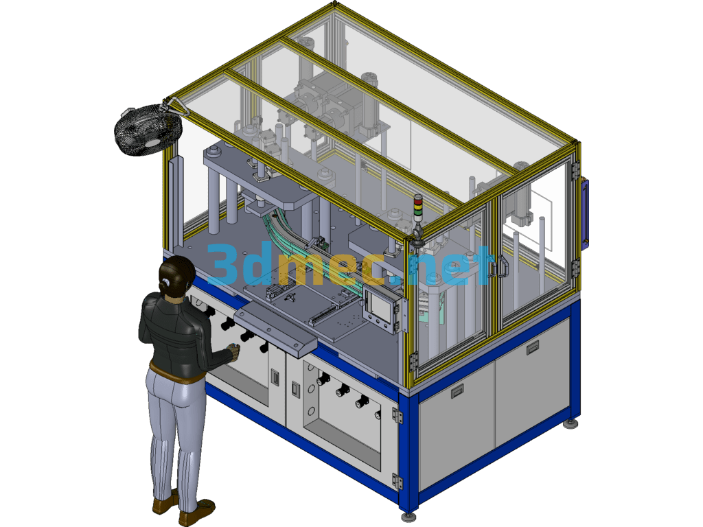 Automobile Anti-Collision Beam Screw Nut Automatic Riveting Machine Equipment - 3D Model Exported Free Download