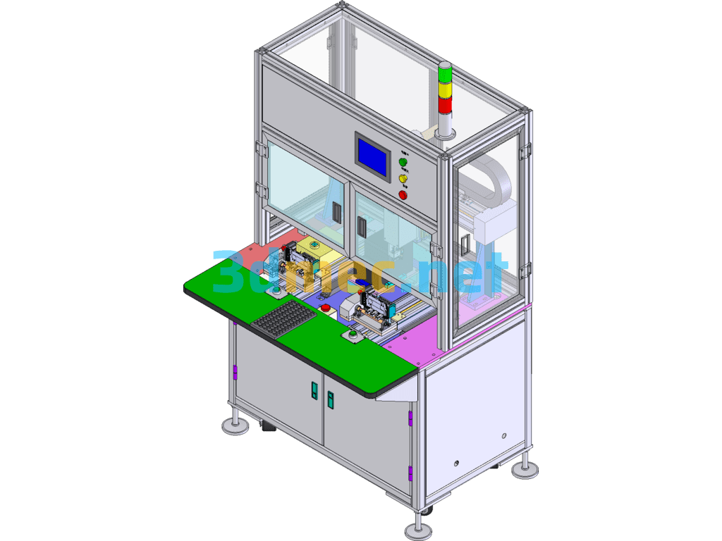 Double Station Mobile Phone Shell Polishing Machine - 3D Model SolidWorks Free Download