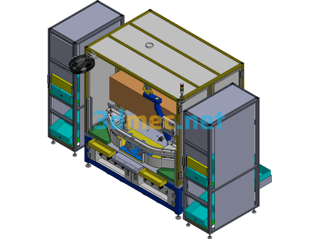 Automobile Anti-Collision Beam Assembly Assembly Platform - 3D Model Exported Free Download