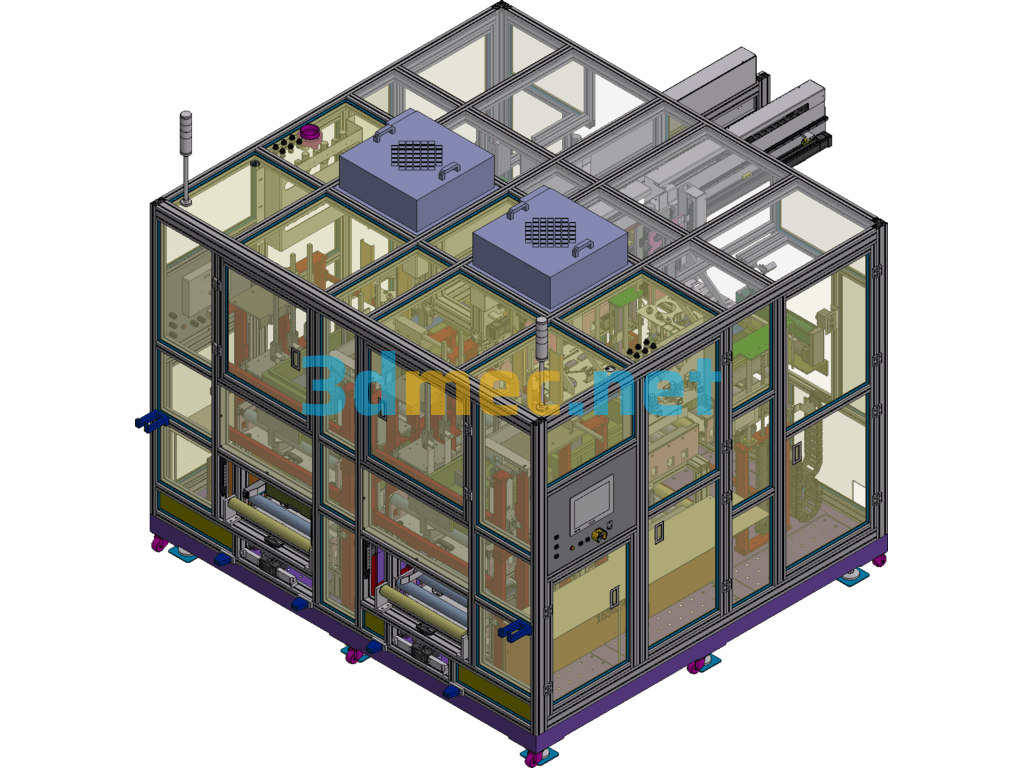 10-18 Inch LCD Panel Packing Machine Automatic Double-Station Packing Equipment - 3D Model Inventor Free Download