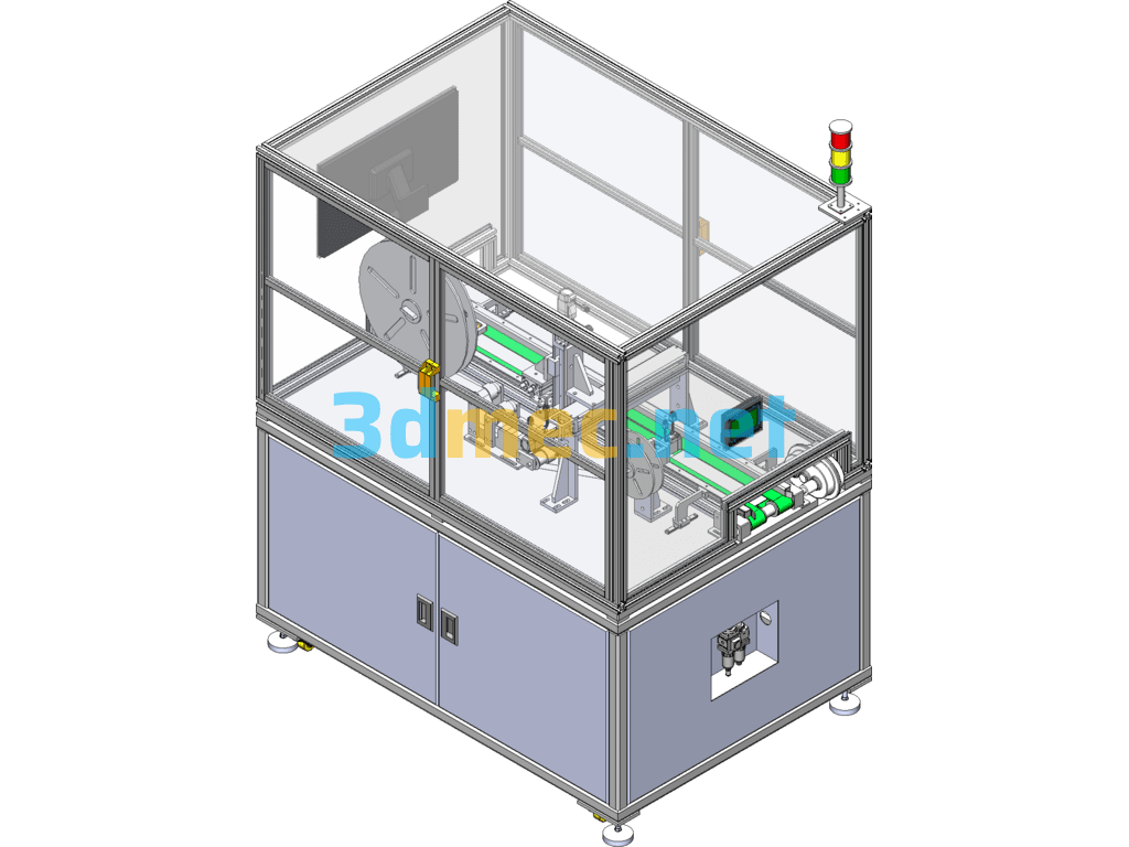 Mobile Phone Accessories Laminating Machine (Label/Foam, Etc.) - 3D Model SolidWorks Free Download