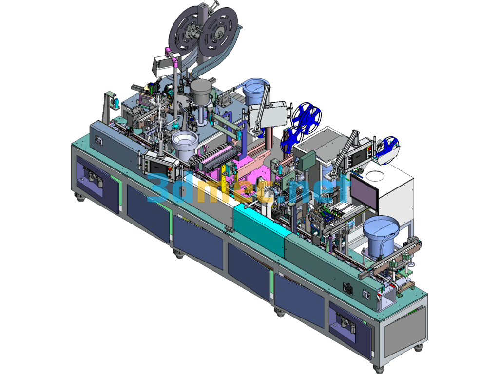 Electronic Cigarette Assembly Line - 3D Model SolidWorks Free Download