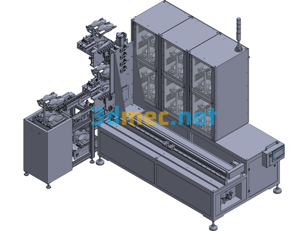 Fully Automatic Loading And Unloading Oven Shoemaking Industry Production Line - 3D Model Exported Free Download