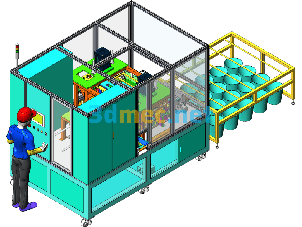 Automatic Bucket Handle Assembly Machine - 3D Model SolidWorks Free Download