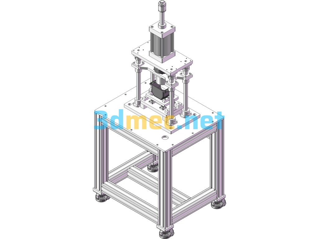 Injection Molding Gate Punching Machine - 3D Model SolidWorks Free Download