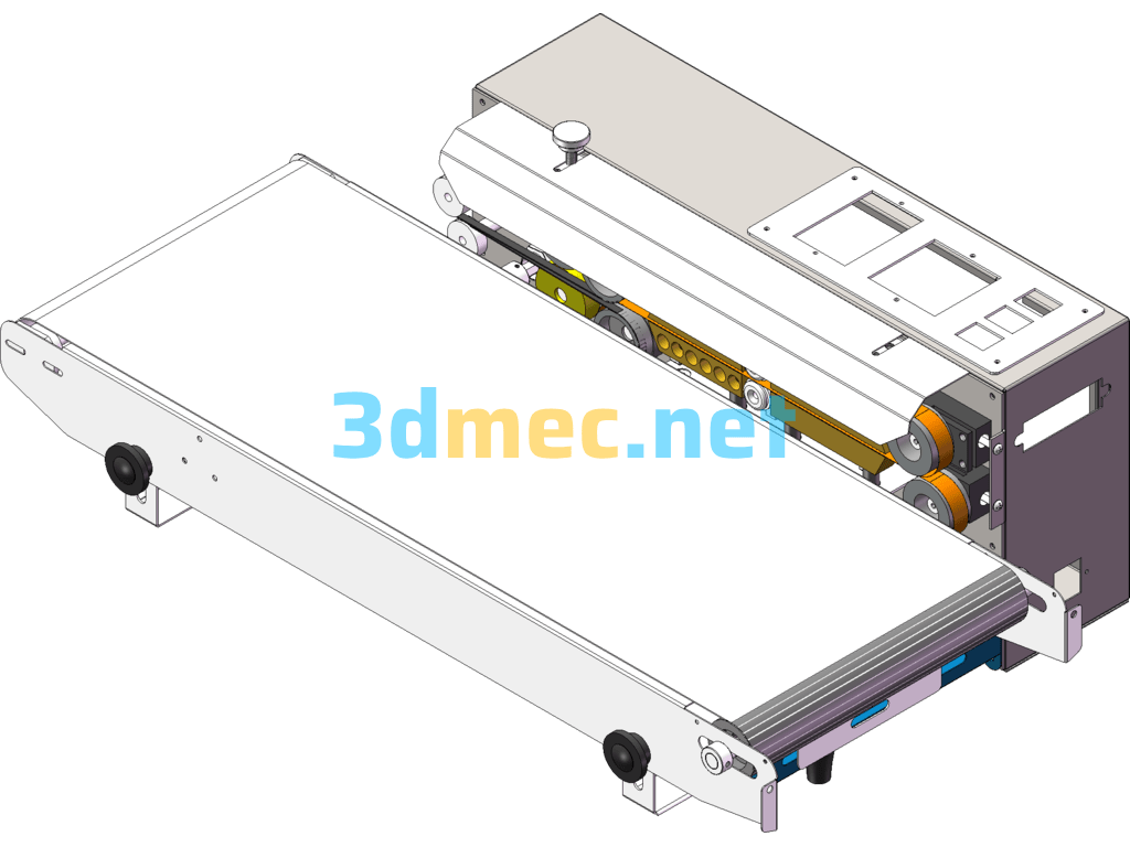 Film Aluminum Foil Bag Continuous Sealing Machine 770 Standard Machine - 3D Model SolidWorks Free Download