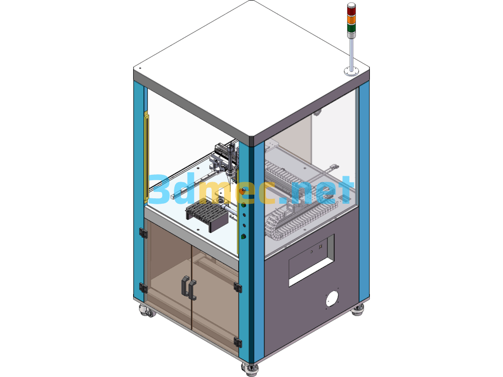 PCB Board Automatic Rework Equipment (Including Electronic Control List, Program) - 3D Model SolidWorks Free Download