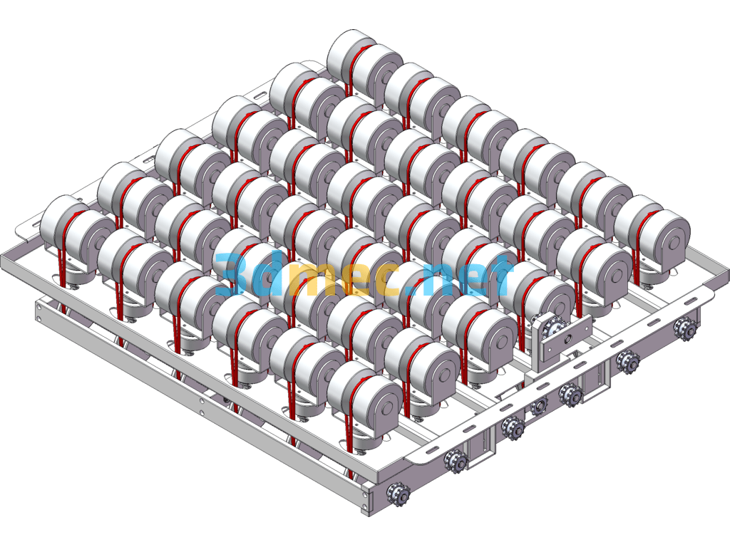 Assembly Line Inclined Wheel Steering Mechanism - 3D Model SolidWorks Free Download