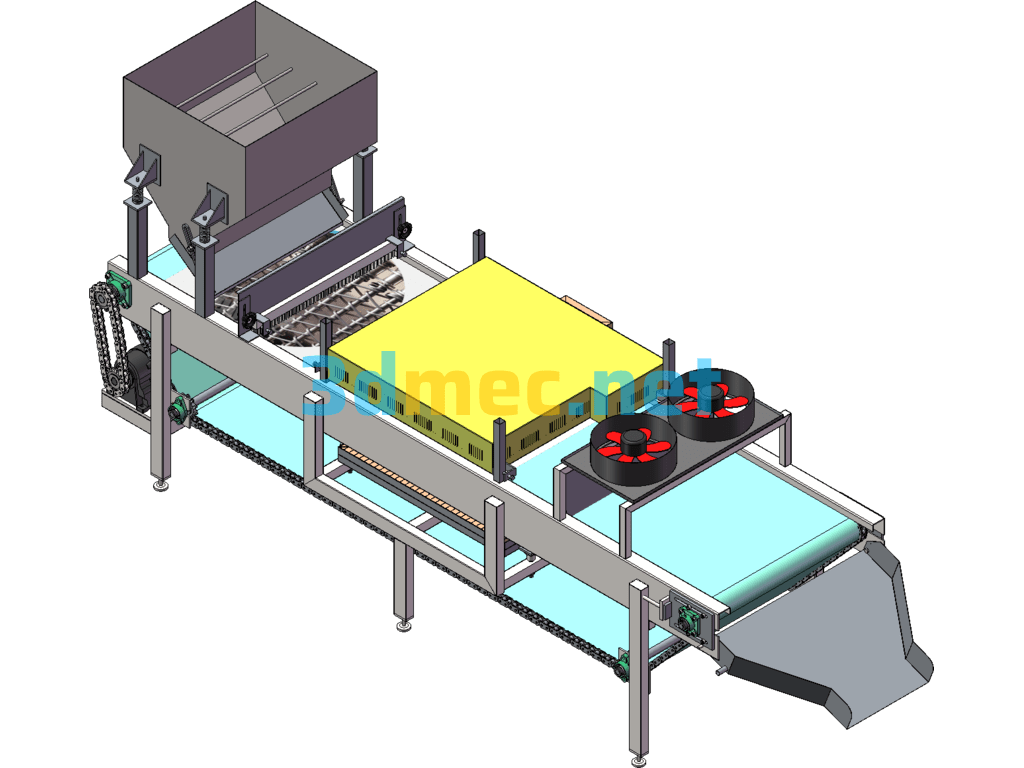 Pepper Roasting Machine - 3D Model SolidWorks Free Download