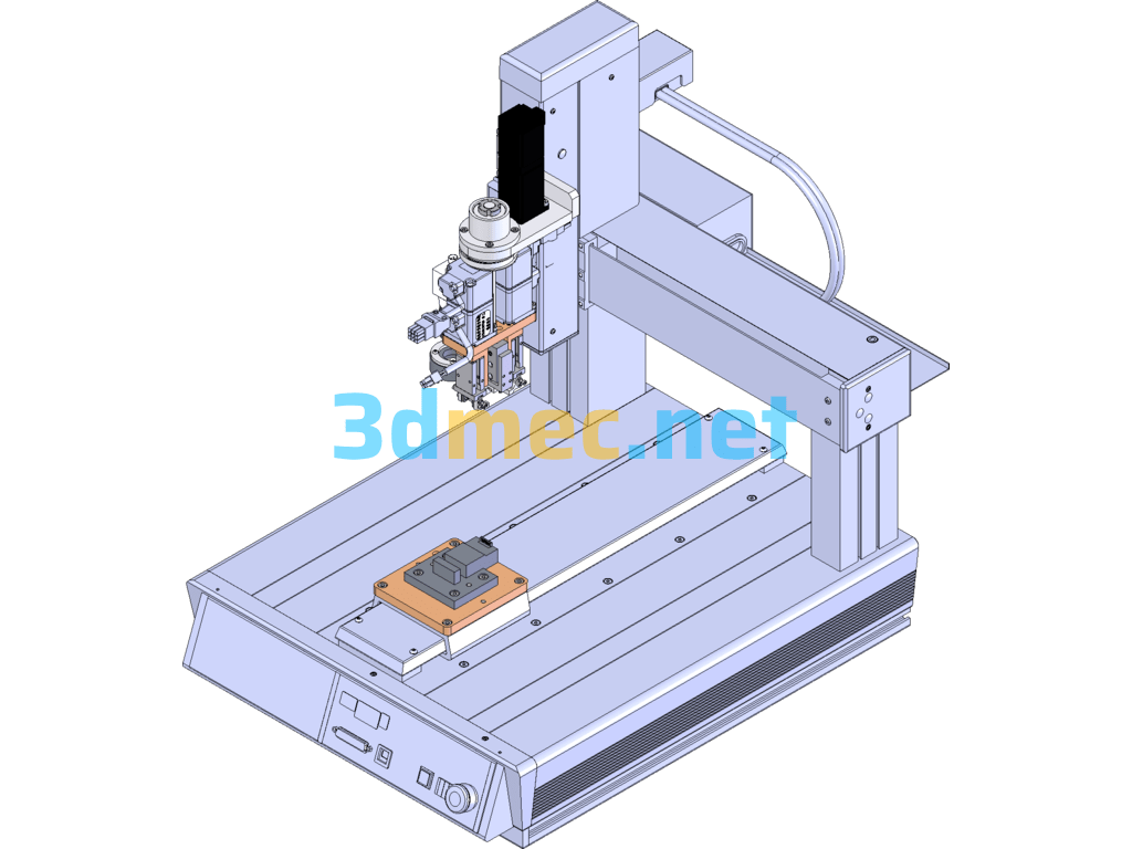 Desktop USB Automatic Threading Machine - 3D Model SolidWorks Free Download