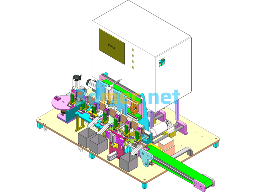 Non-Standard Power-On Test Machine CCD Detection PIN Appearance Dimensions (Including DFM, BOM) - 3D Model SolidWorks Free Download