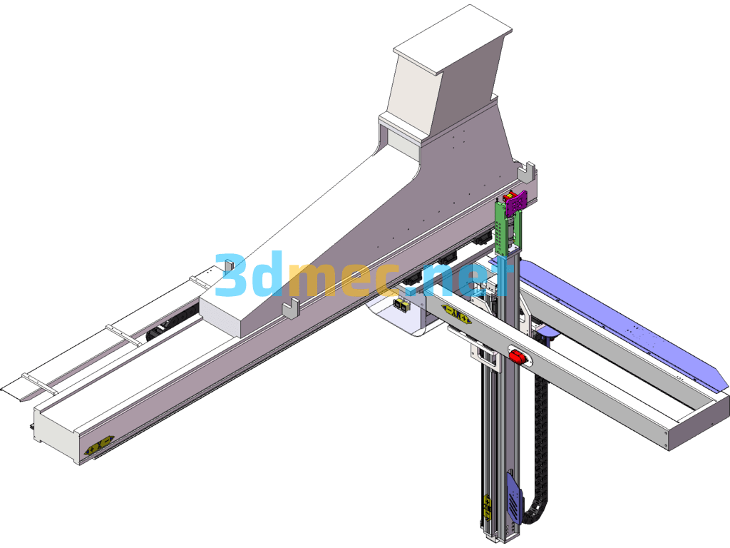 Right Angle Robot Large Injection Molding Robot - 3D Model SolidWorks Free Download