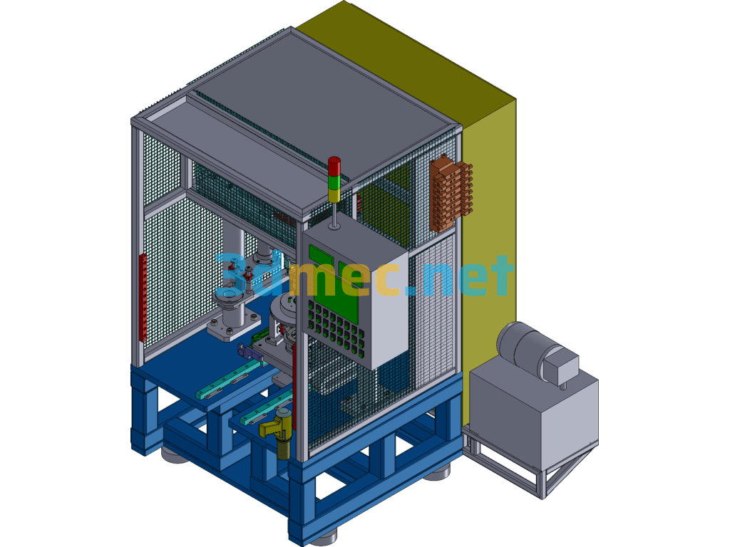 Steering Knuckle Assembly Automatic Assembly Machine - 3D Model SolidWorks Free Download