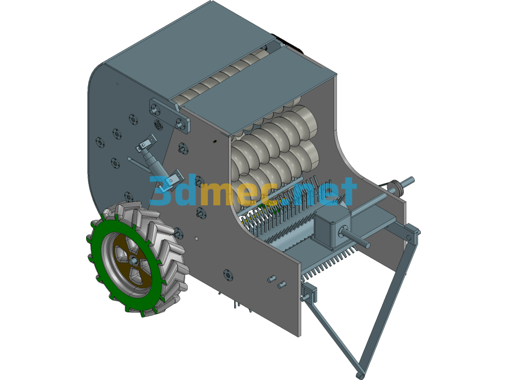 Design Of Green Fodder Baler (Including 3D Modeling + CAD Drawings) - 3D Model ProE Creo.Parametric Free Download