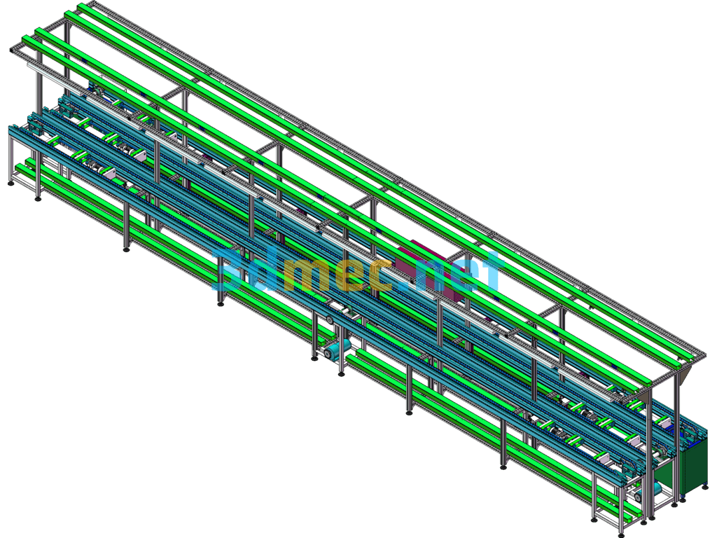 Speed Chain Assembly Line - 3D Model SolidWorks Free Download