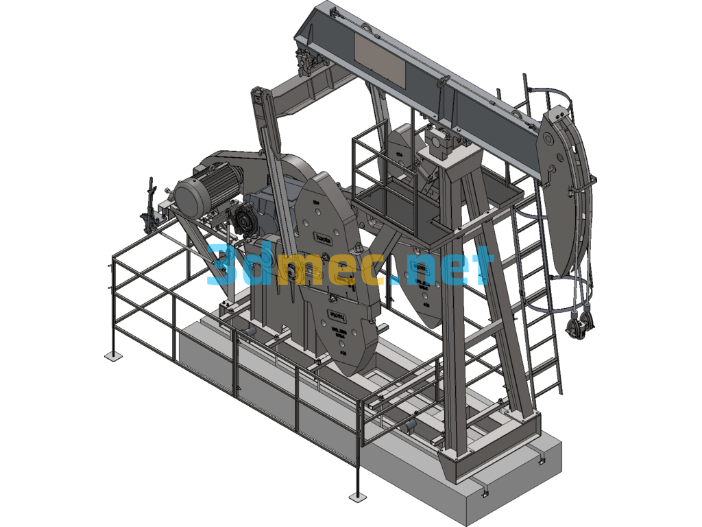 Oilfield Pumping Unit - 3D Model SolidWorks Free Download