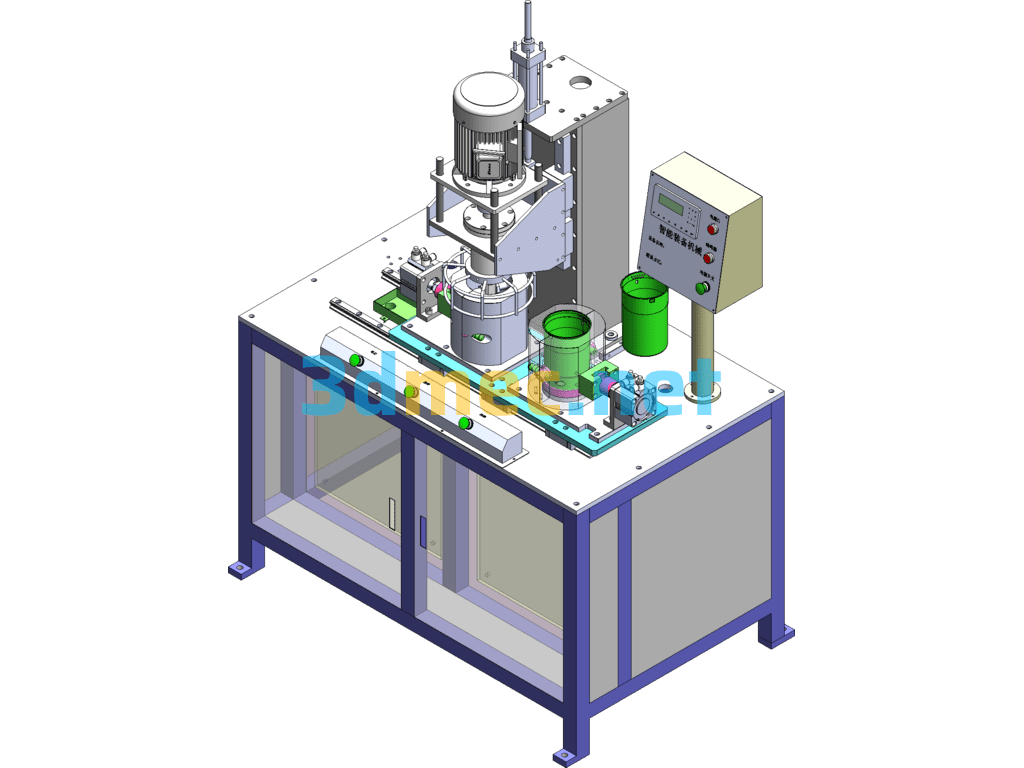 Automatic Edge Curling Machine For Kettle - 3D Model SolidWorks Free Download