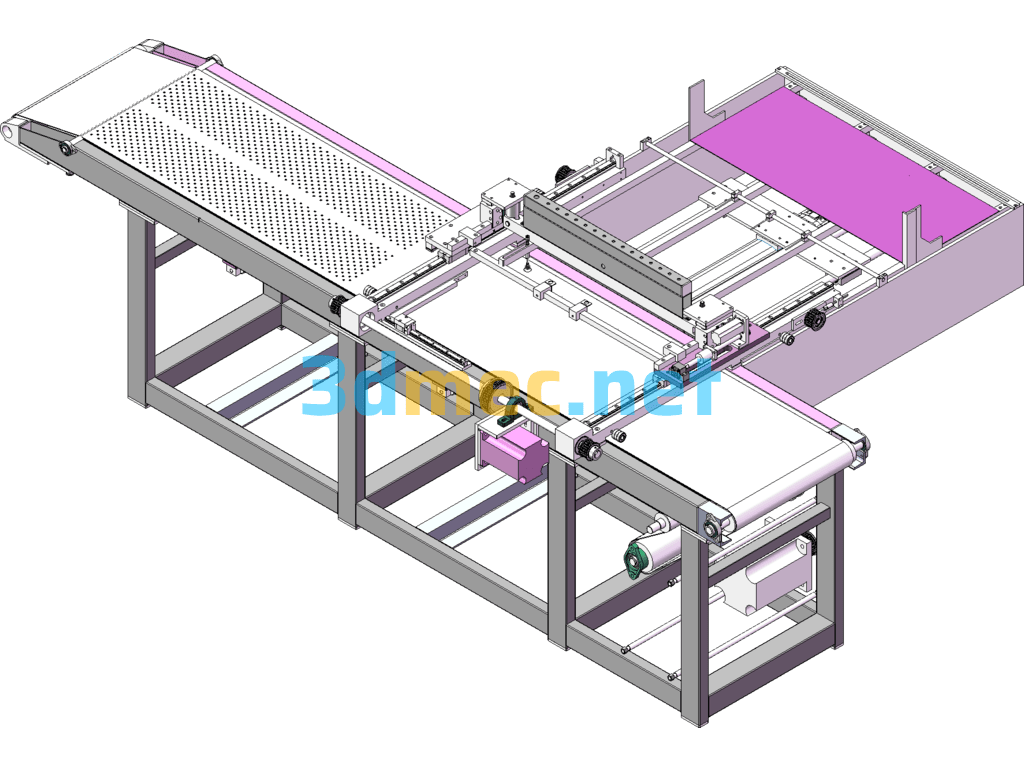 Conveyor With Transplanting Mechanism, Fully Automatic Loading Machine - 3D Model SolidWorks Free Download