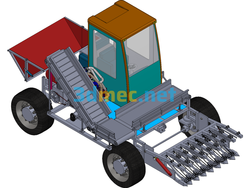 Garlic Stalk Picking Machine Garlic Stalk Picking Machine - 3D Model SolidWorks Free Download