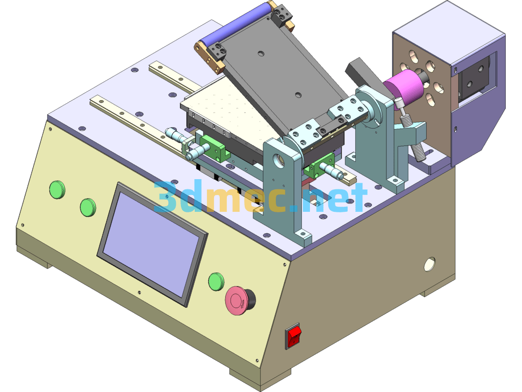 7-Inch LCD Screen Laminator Motor Drive Intelligent Type - 3D Model SolidWorks Free Download