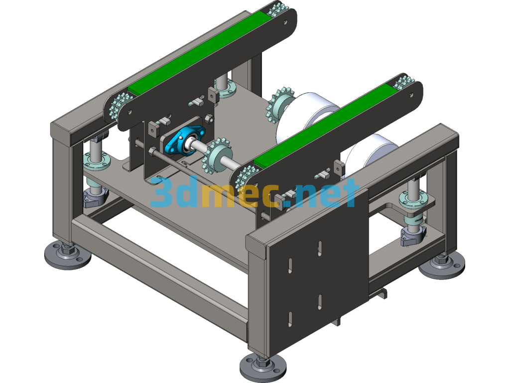 Z2021-4-Lifting Transplanter - 3D Model SolidWorks Free Download