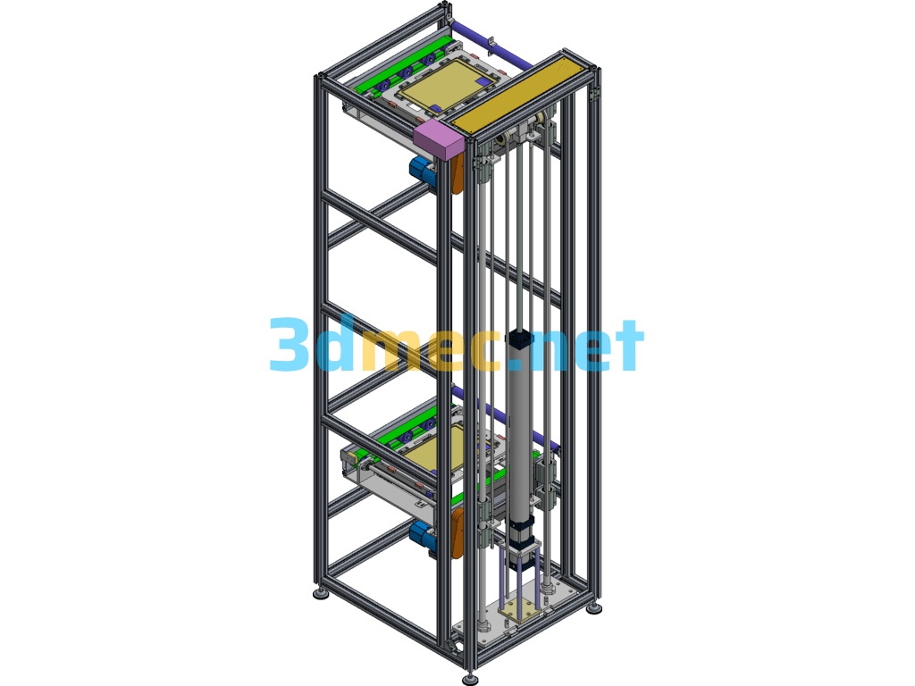 Cylinder Lift Design - 3D Model Exported Free Download