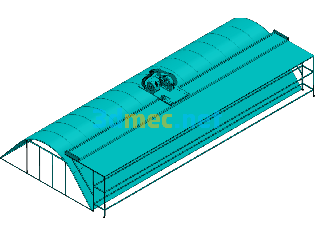 Design Of Greenhouse Snow Removal Device (3D+CAD+Instructions) - 3D Model SolidWorks AutoCAD-ZWCAD Free Download