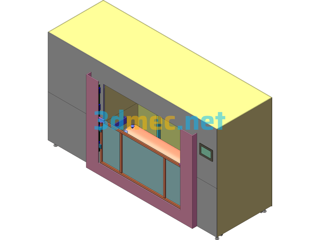 Quartz Tube Cleaning Machine Suitable For Hydrofluoric Acid - 3D Model SolidWorks Free Download