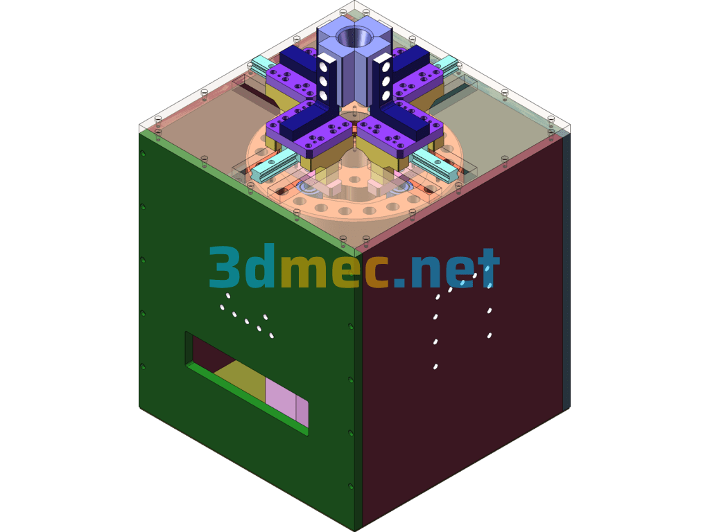 Metal Pipe Thermal Compression Mouthing Machine - 3D Model SolidWorks Free Download