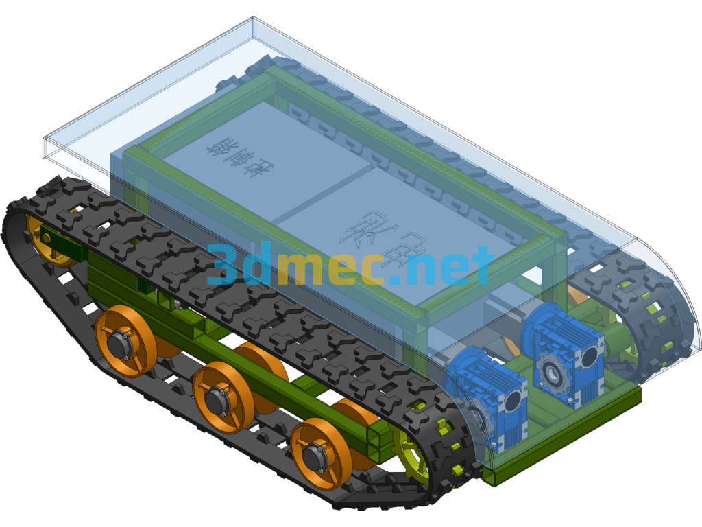 Rubber Track Chassis Model - 3D Model SolidWorks Free Download