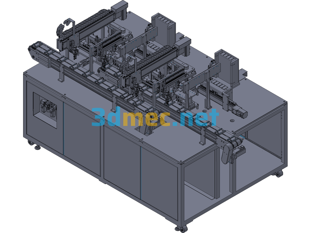 Assembly Mechanism For Mounting Parts Or Workpieces In A Housing - 3D Model Exported Free Download