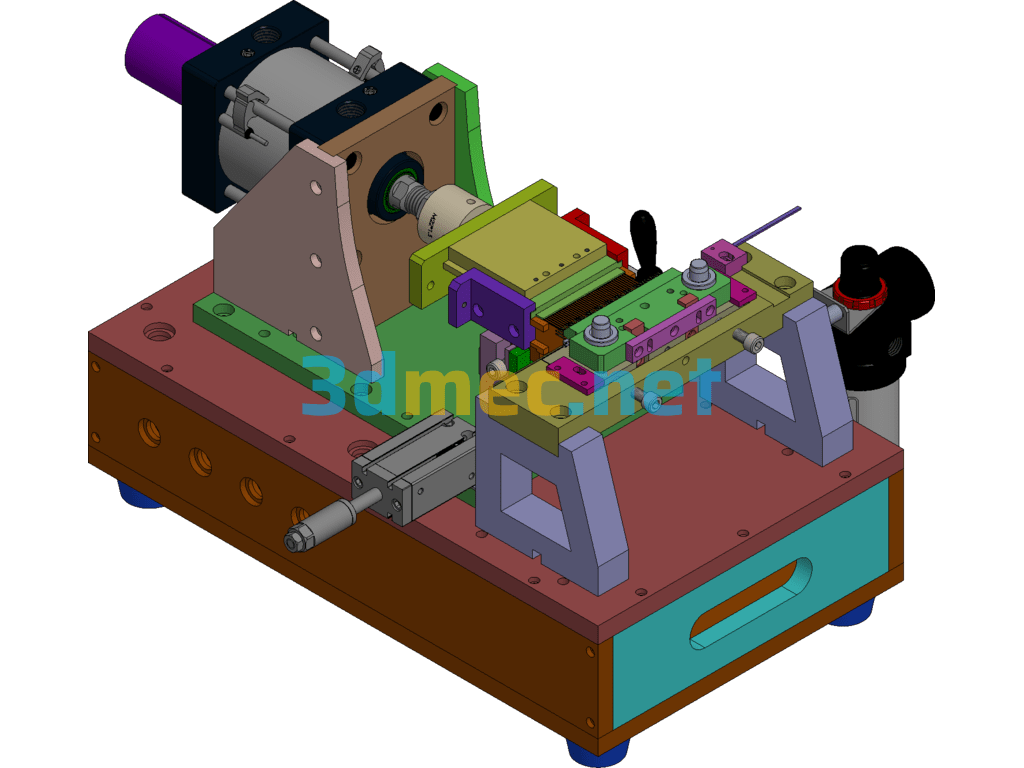 Small Desktop Four-Pin Device - 3D Model SolidWorks Free Download