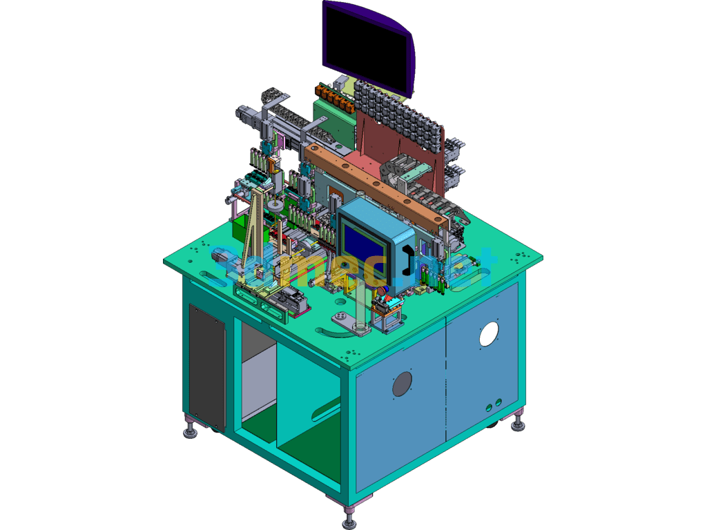 Apple Connector Bushing Assembly Automation - 3D Model SolidWorks Free Download