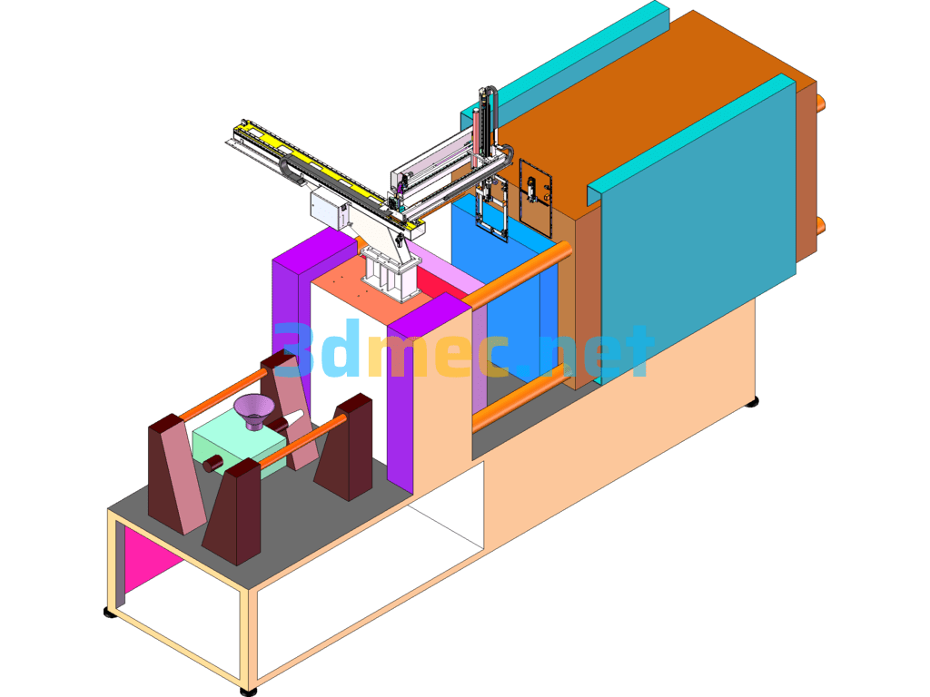 Machine Tool Automatic Loading And Unloading Robot Transfer Robot - 3D Model SolidWorks Free Download