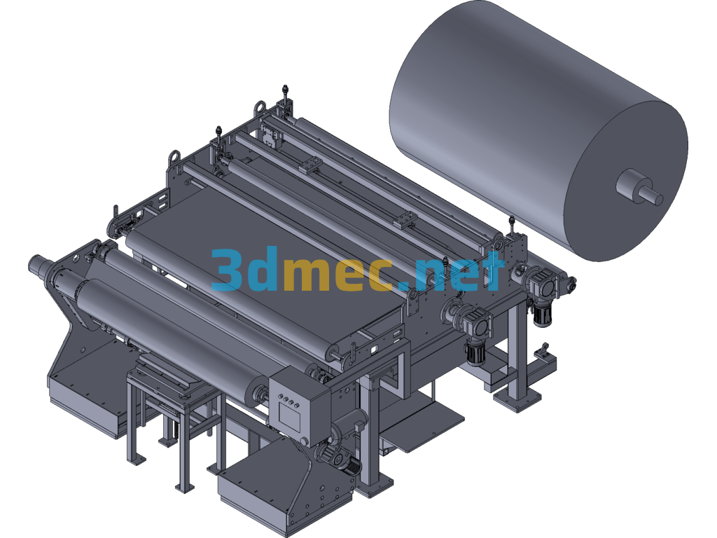 PVC Floor Paper Roll Separation Equipment - 3D Model Exported Free Download