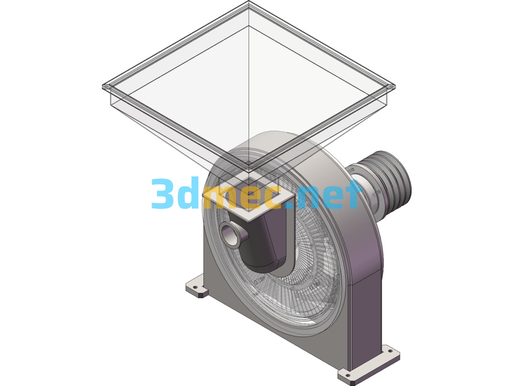 Food And Medicinal Materials Grinder 60B Self-Priming Grinder - 3D Model SolidWorks Free Download