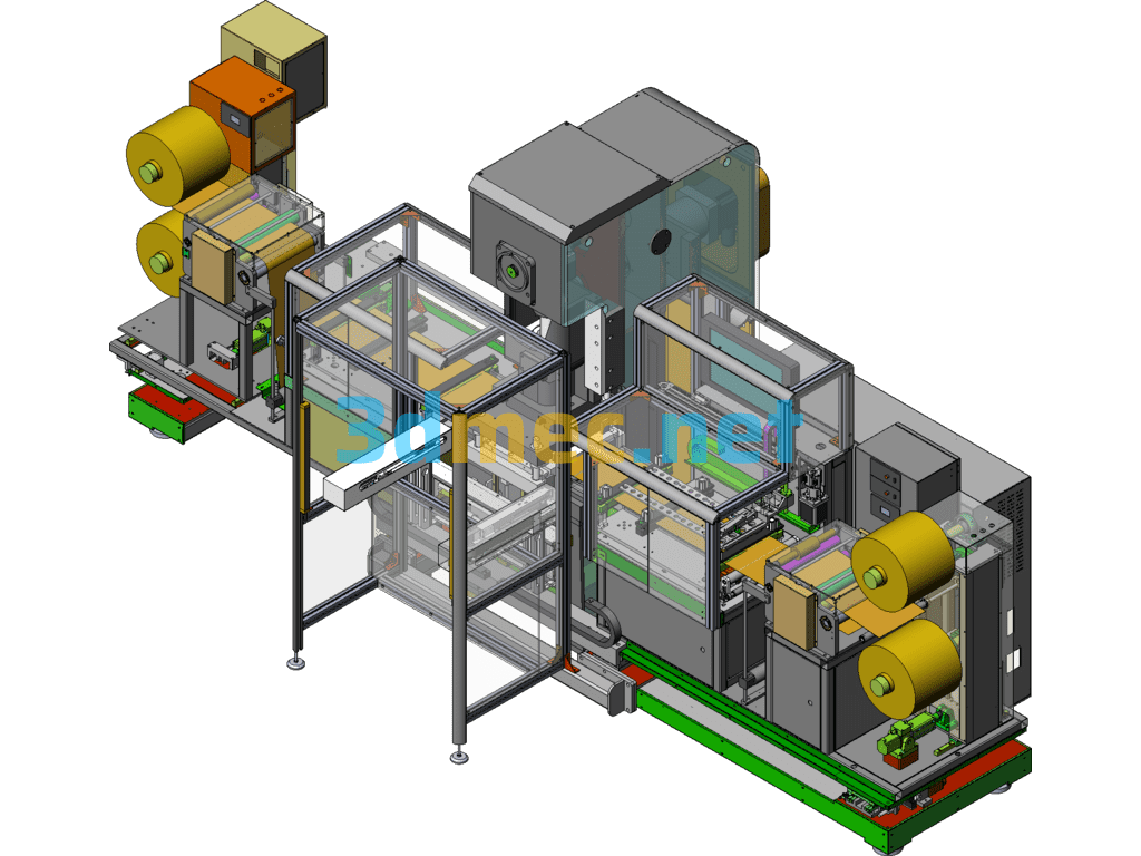 New Roll-To-Roll Punching And Cutting Machine - 3D Model SolidWorks Free Download