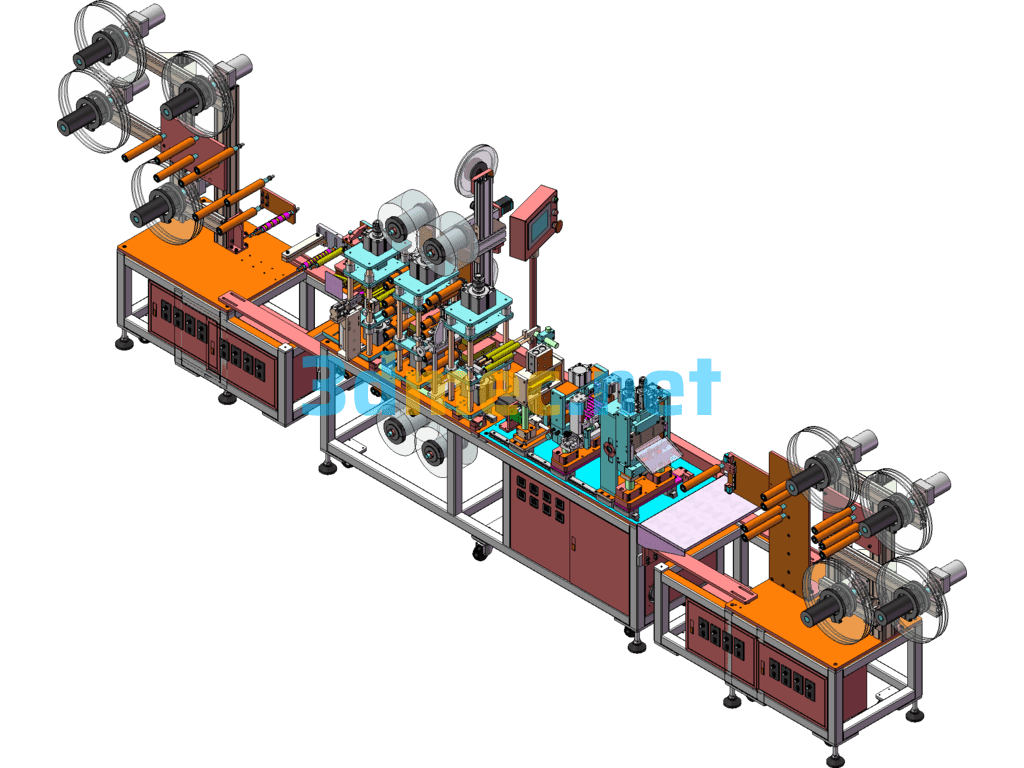 Lithium Battery Power Tab Forming Machine - 3D Model SolidWorks Free Download