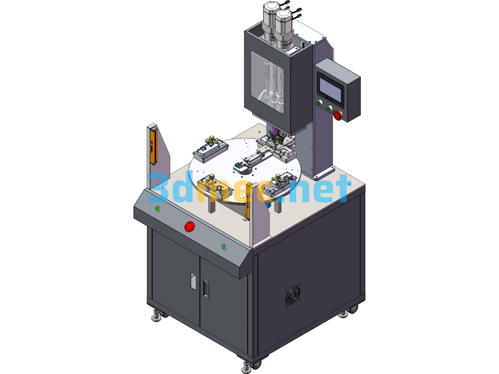 Midea Valve Locking Screw Equipment-Two-Axis Rotary Screw Machine - 3D Model SolidWorks Free Download